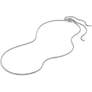 David Yurman Box Chain Slider Necklace in Sterling Silver, 2.7mm